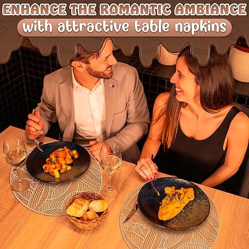 Miniatura 7 de Juego de 6 manteles individuales de vinilo redondos dorados de Navidad, tapete de mesa de cocina, decoración de mesa de comedor y accesorios, 15