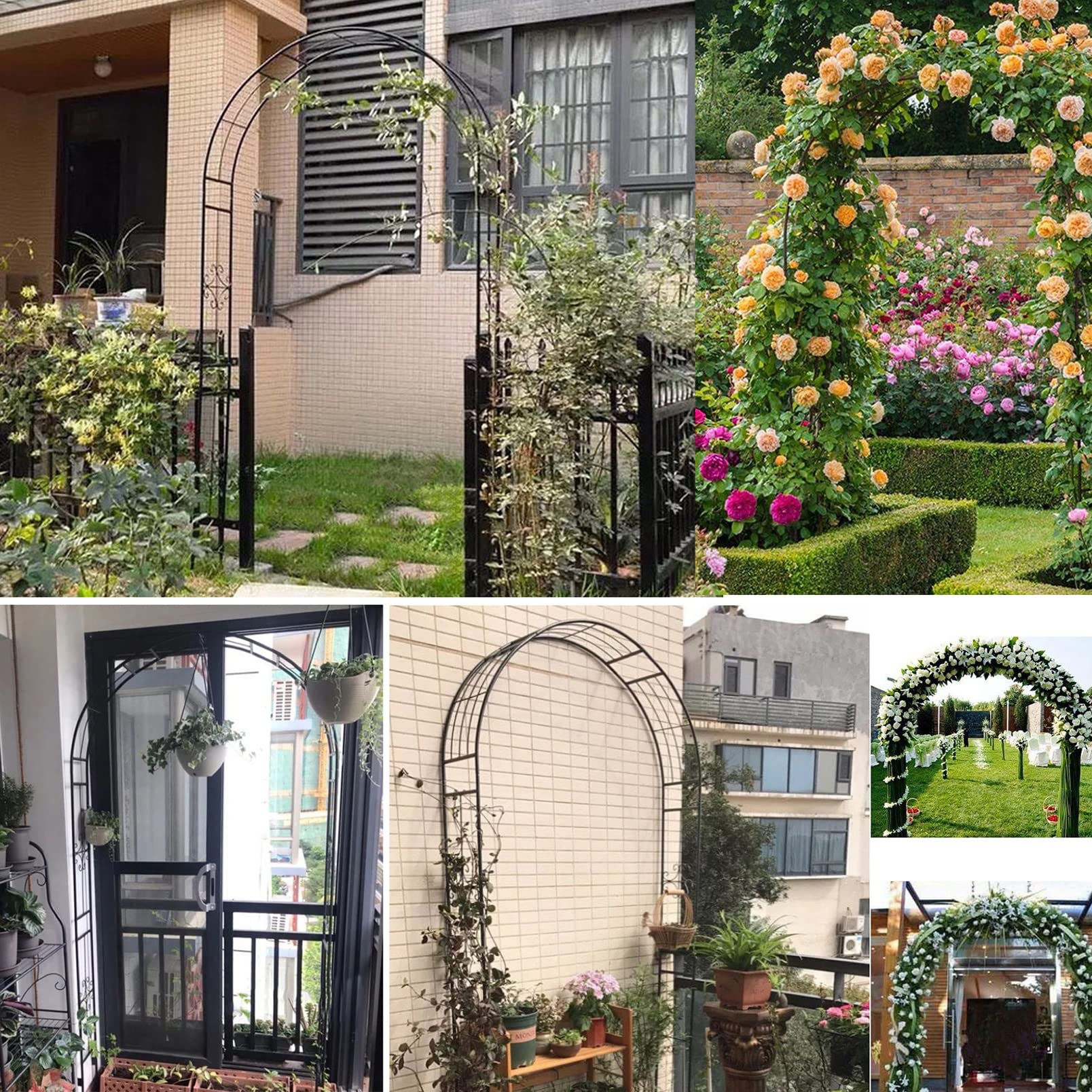 Metalowa Pergola, Łuk Ślubny, Stojaki Wspinaczkowe Do Ogrodu, Różne Rośliny Pnące, Winorośle, Rocznica, Przyjęcie Weselne, Tło Do Zdjęć, Dekoracja Świąteczna,White
