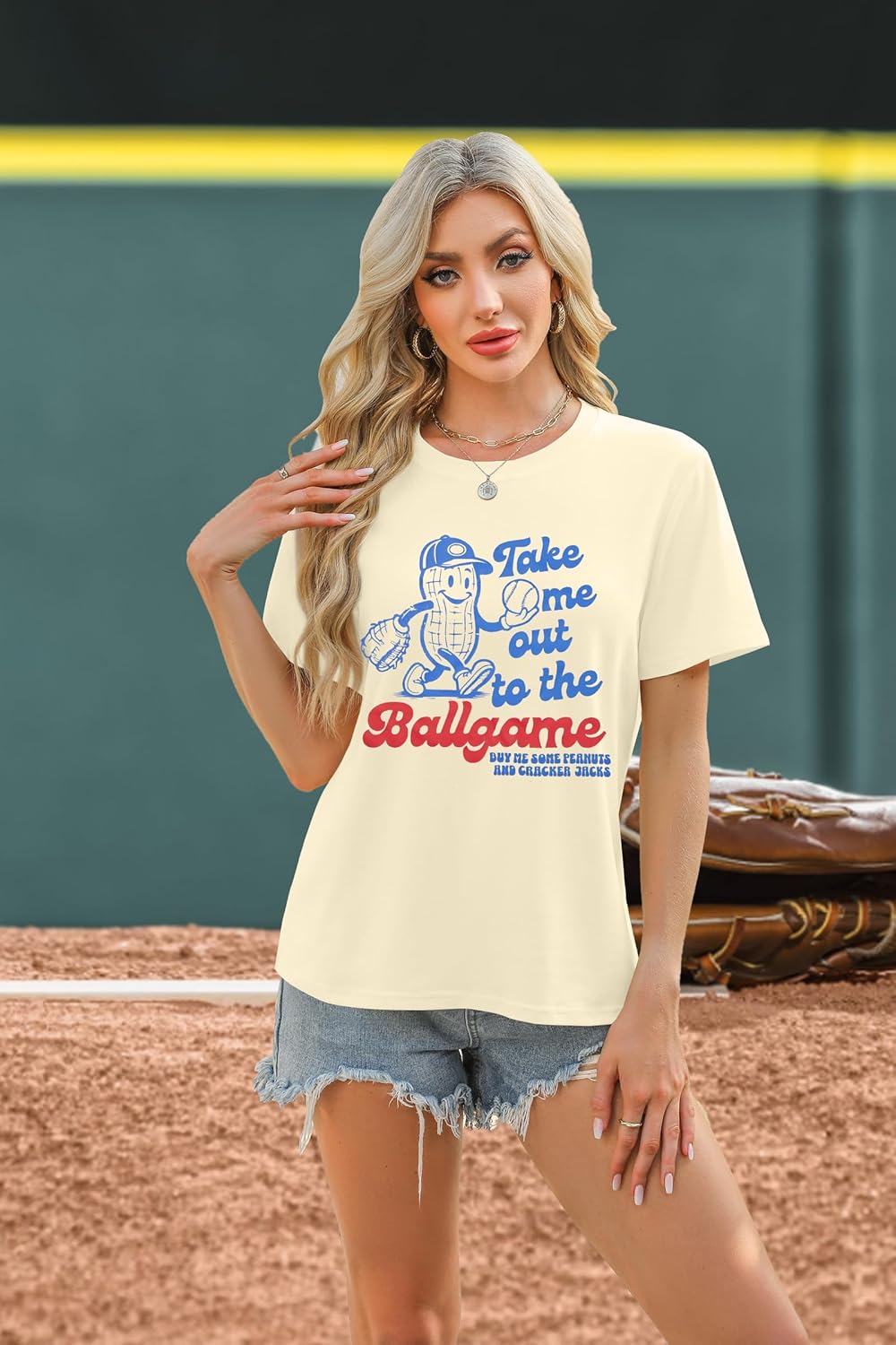 ALLTB Baseball Shirts Women Funny Baseball Mom Shirt Ballgame Graphic Tshirt Game Day Fan Tee Casual Short Sleeve Top - Image 2