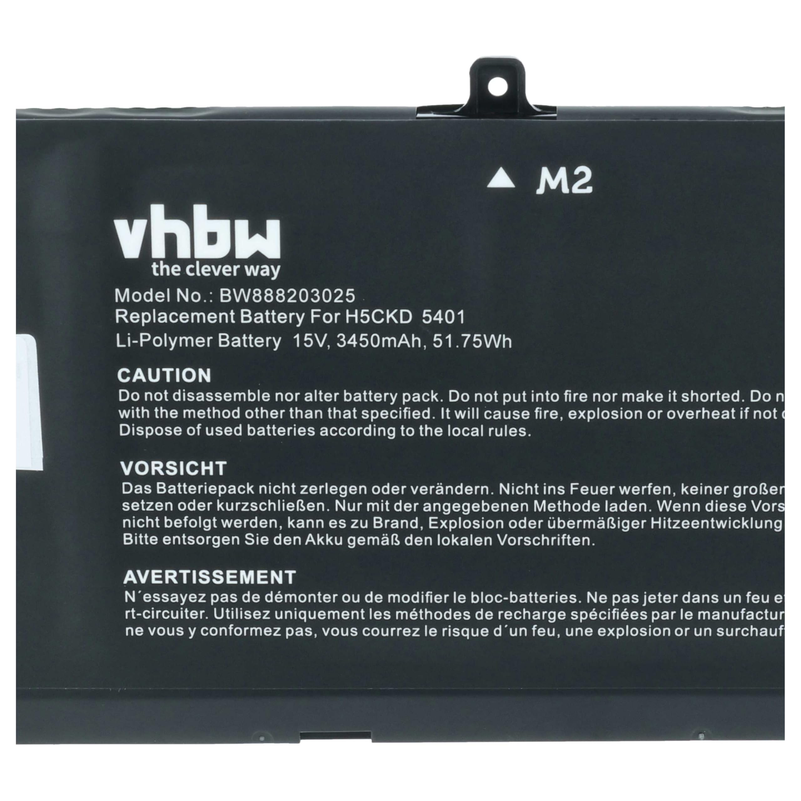 vhbw Batería Compatible con DELL Latitude 15 3510