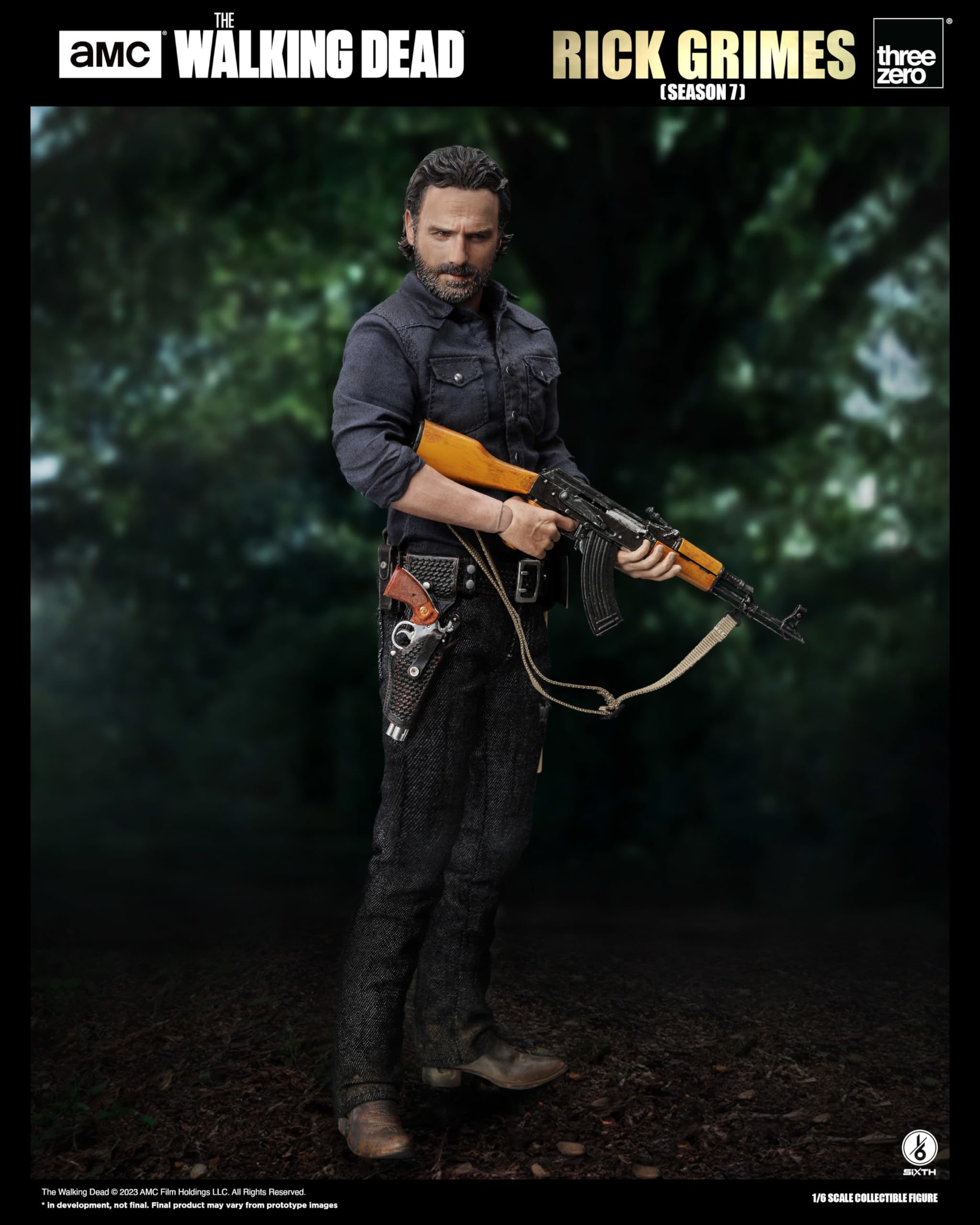 Amazon.com: Threezero The Walking Dead: Rick Grimes (Season 7) 1:6
