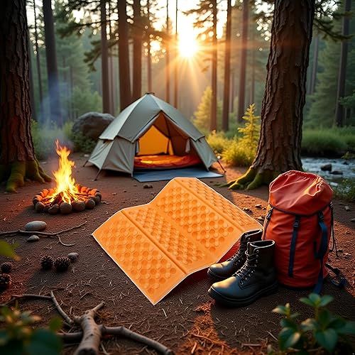 Miniatura 9 de 1 almohadilla de espuma impermeable plegable portátil para acampar al aire libre, senderismo, picnic, colchoneta de espuma para dormir para camping,