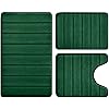 Amazon.com: MUGINYU Black and Gold Green Bathroom Rugs,Emerald Green Marble Bathroom Kitchen ...