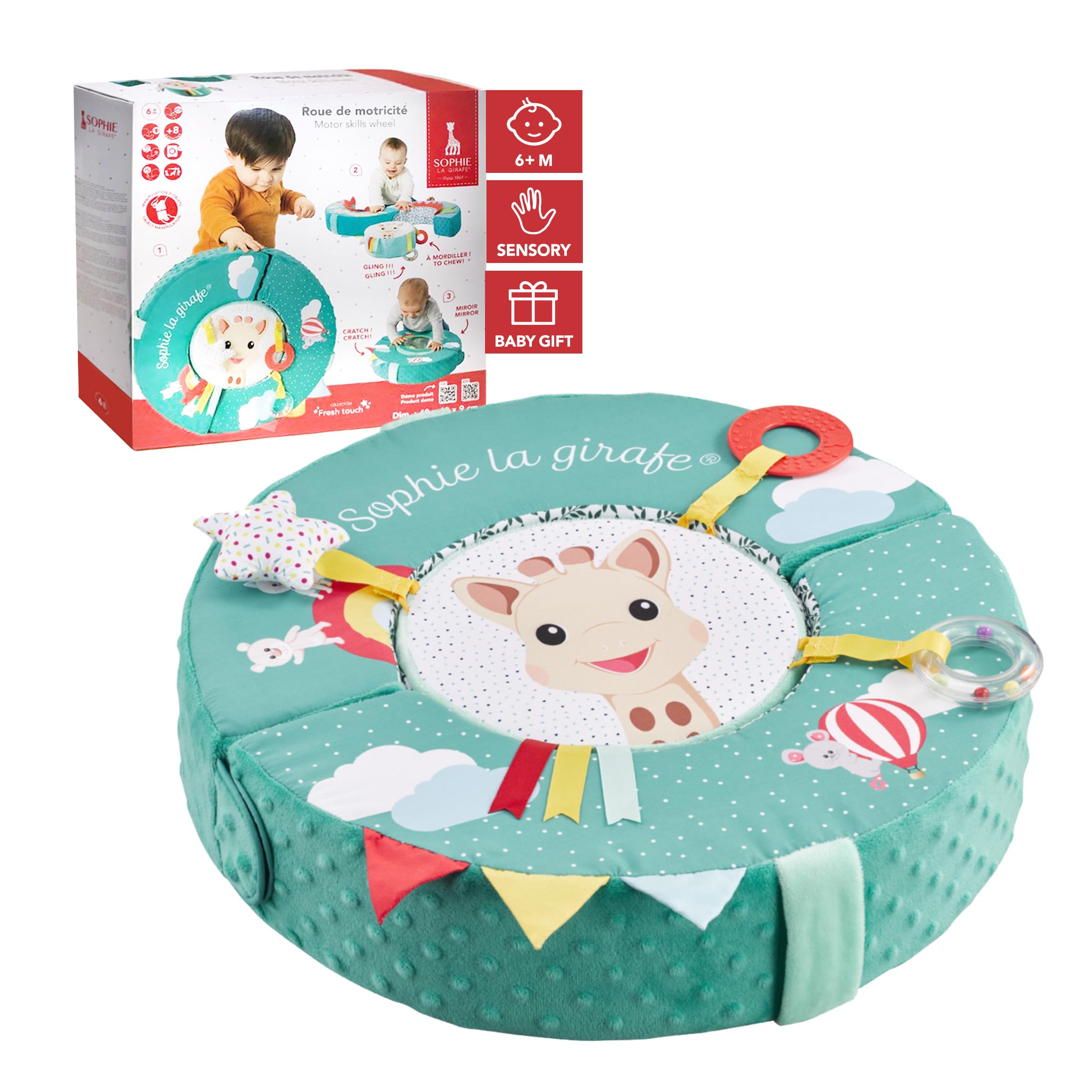 Sophie la girafe | Motor Skills Wheel | 100% Modular | Ideal for Developing Gross Motor Skills & Hand-Eye Coordination