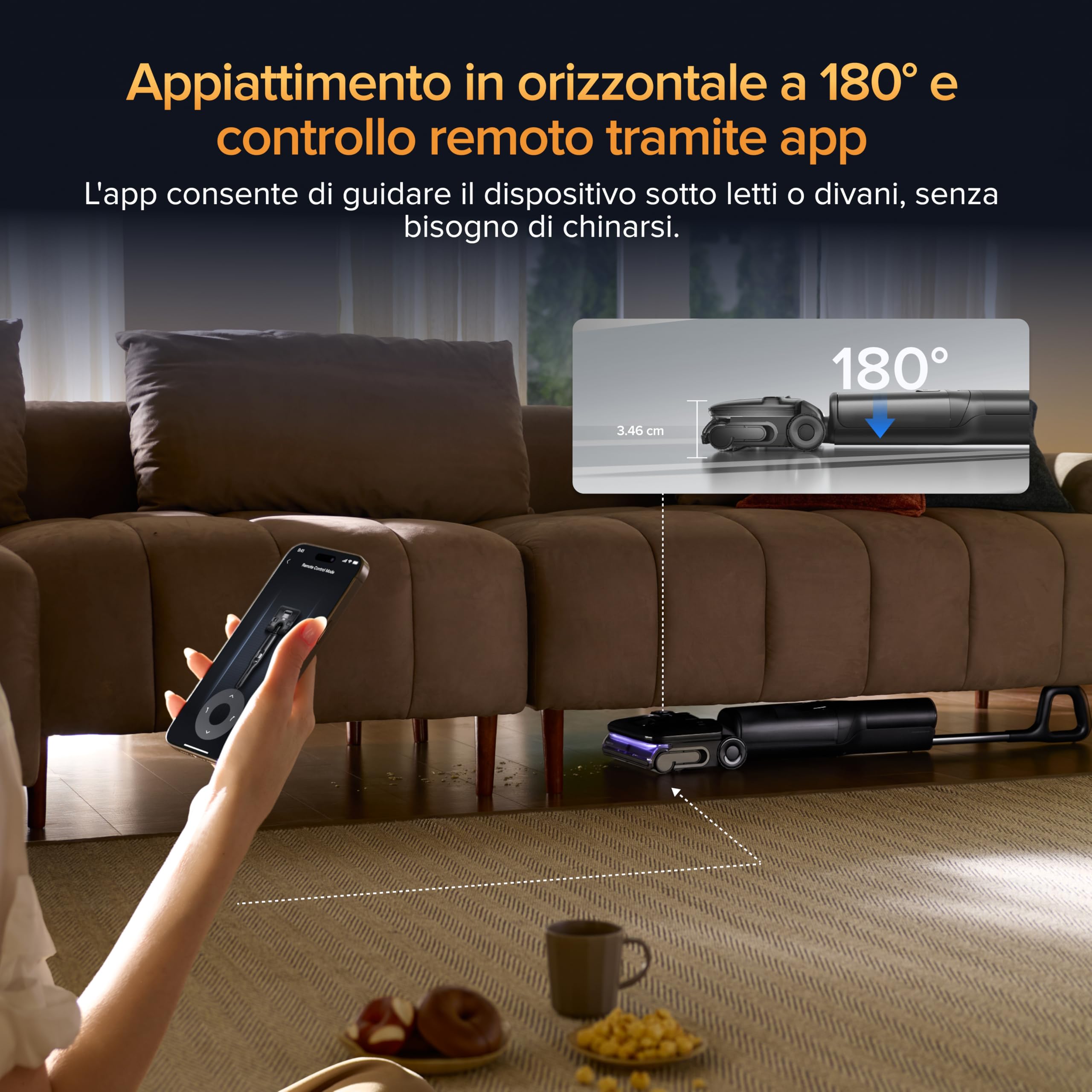 roborock F25 Ultra Aspirapolvere Lavapavimenti a Vapore Senza fili Riscaldamento a 180 °C, Lavaggio 86 °C, Asciugatura 90 °C in 5 min, Aspirazione 22 kPa, WiFi, Sistema Anti-groviglio.