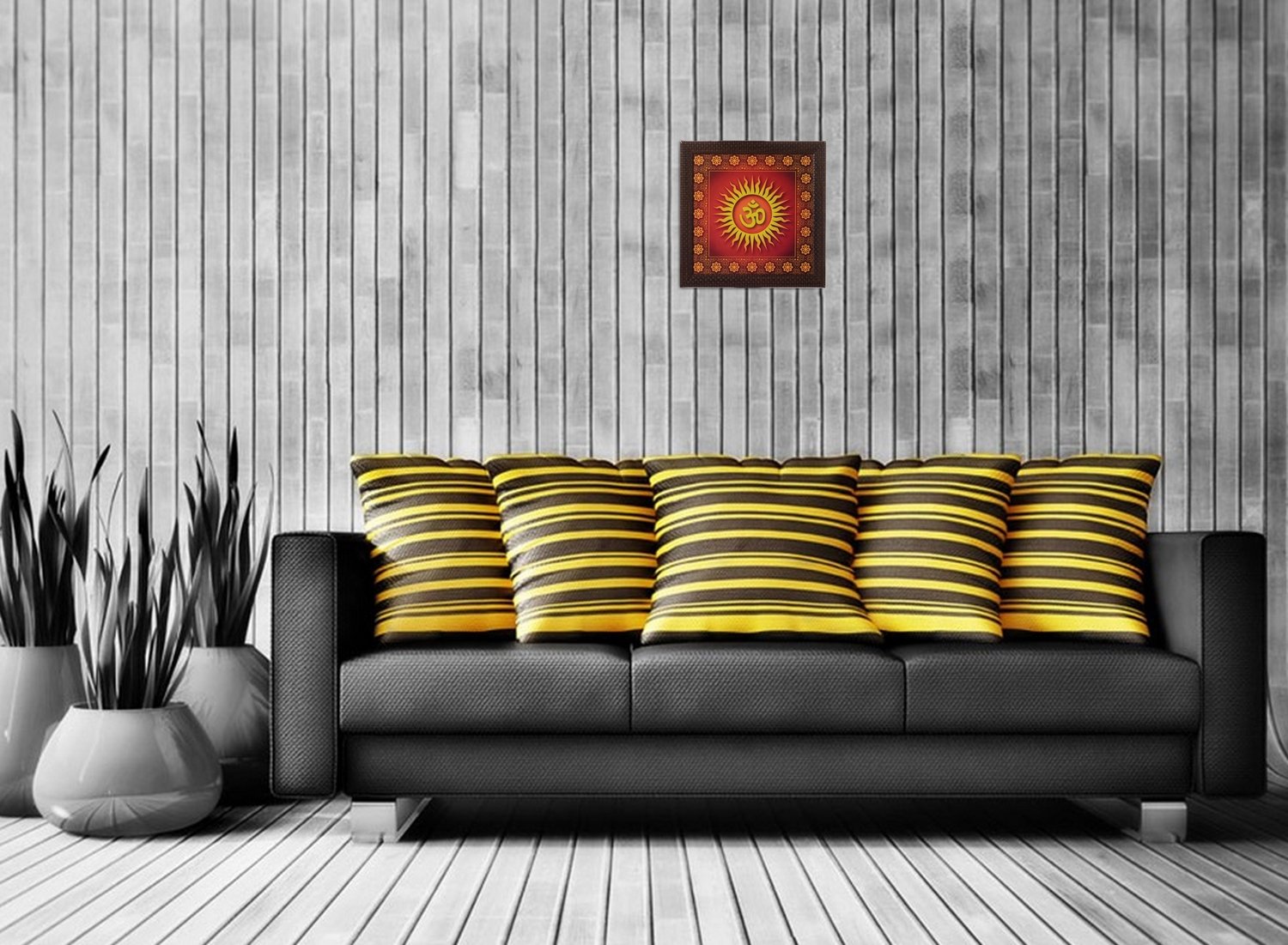 eCraftIndia Om Satin Matt Texture UV Art Painting