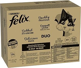Felix Cat Food Wet in Jelly, Variety of Flavours, Large Pack of 120 (120 x 85 g) product image