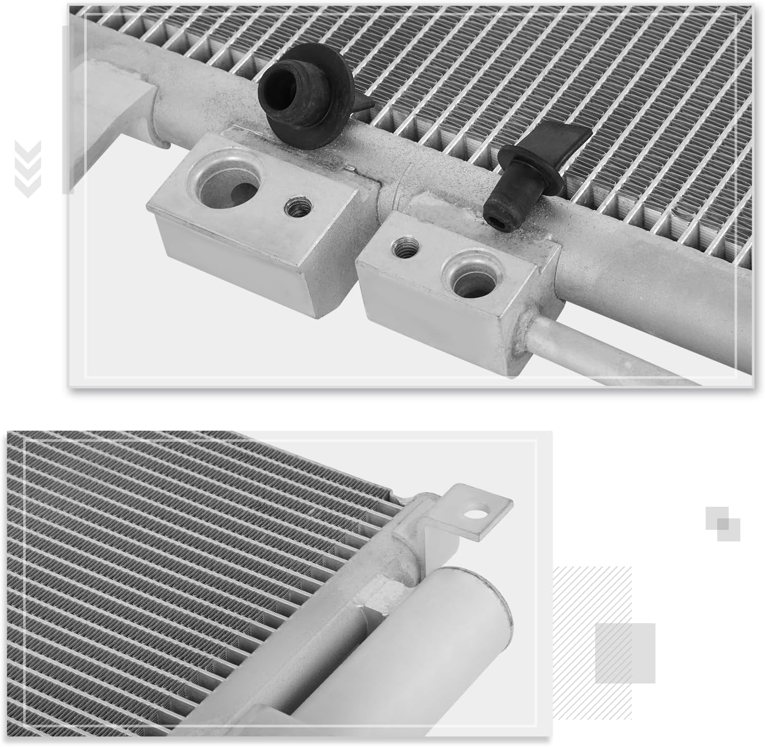 Factory Style Aluminum Front A/C Condenser Compatible with 2019-2023 Electric Niro EV