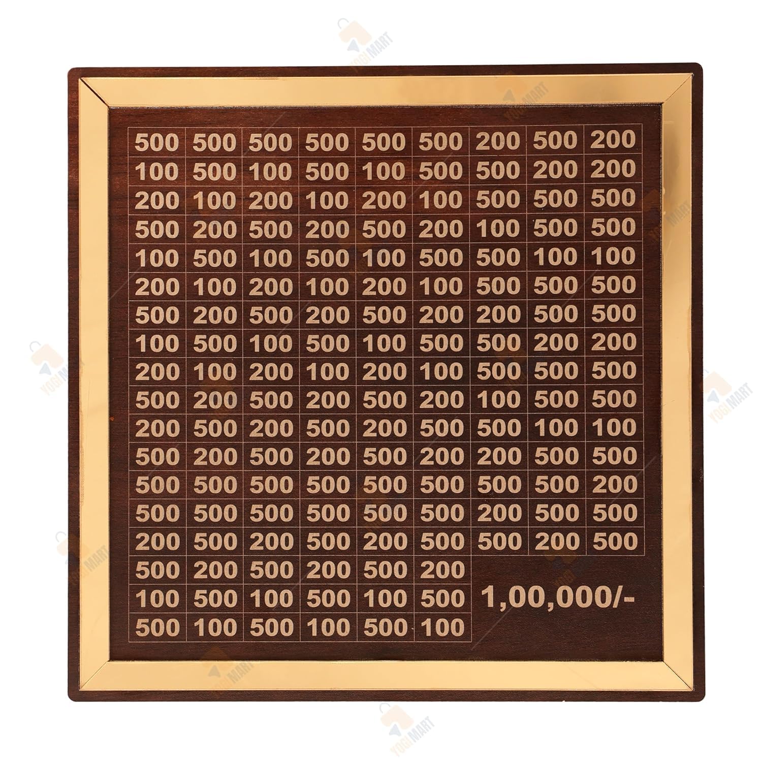 GOVINDGOPAL Wooden Money/Piggy Bank for Kids & Adults Savings Challenge Box Money Saving Cash Collection Gullak Mini Birthday Gift Women/Men/Friends Piggy Smart Saver with Numbers Target 100000 Rupees