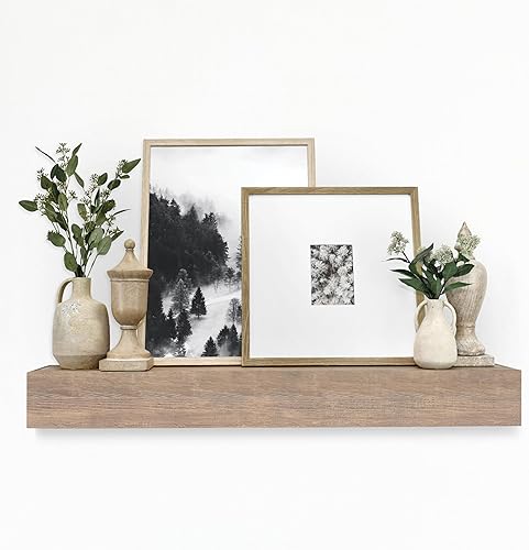 Master & Co. - Mantel flotante rústico para chimenea, estante flotante largo para decoración de pared, 48 pulgadas, natural antiguo