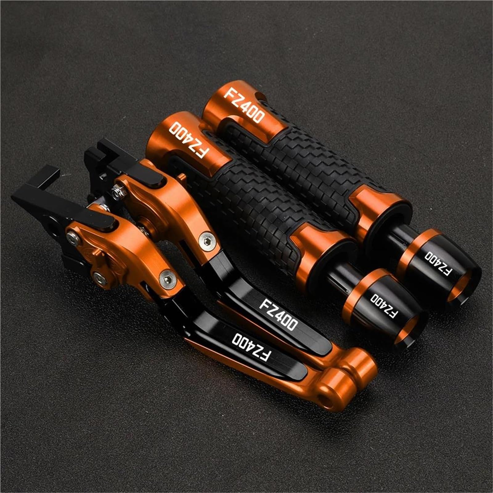 TGVSELPJ Motorcycle Part Motorcycle Handle Bar Extendable Folding Brake Clutch Lever Handlebar for Y-AMAHA FZ400R FZ 400R FZ400 R 1986-1988(Orange)