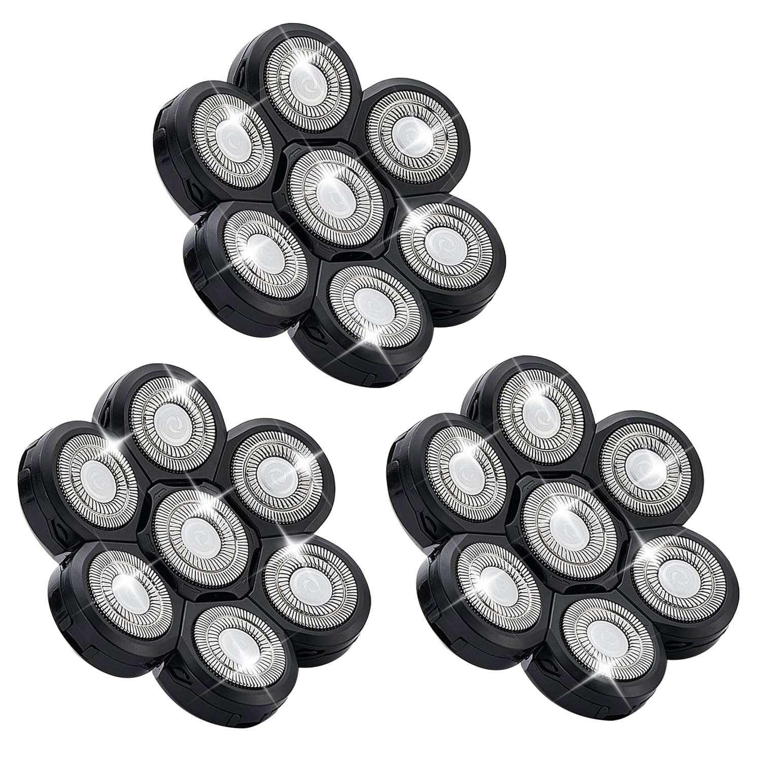 7 Head Shaver Replacement Razor Heads for Many Brands Bald Men's Electric Foil Shaver Replacement,Universal Shaver Replacement Blades for Electric