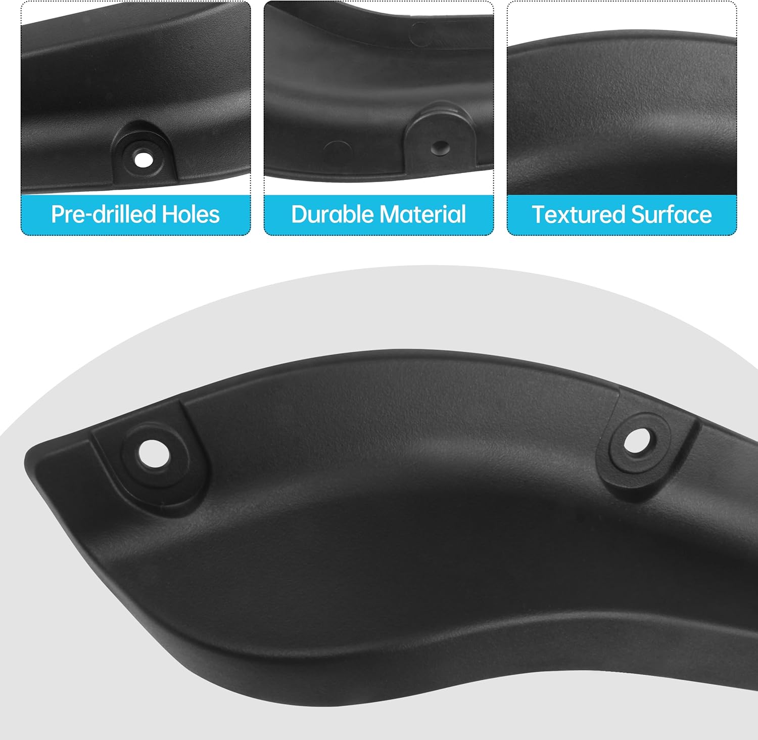 Combined Golf Cart Fender Flares Compatible with Club Car Tempo 2017-2025, Heavy Duty Front & Rear Mud Guards Mud Flaps With Installation Hardware Accessories