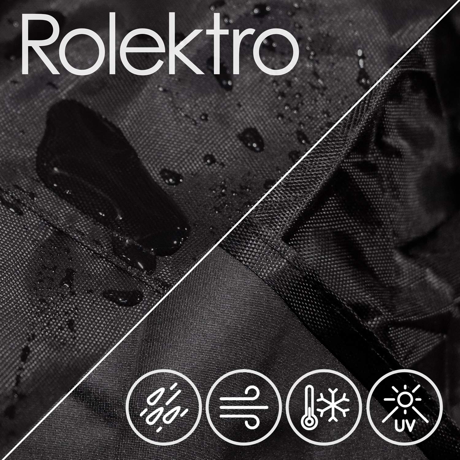 Rolektro Housse XXL Bâche de Protection 180x100x110cm Moto Scooter Tricycle Quad Imperméable Noire