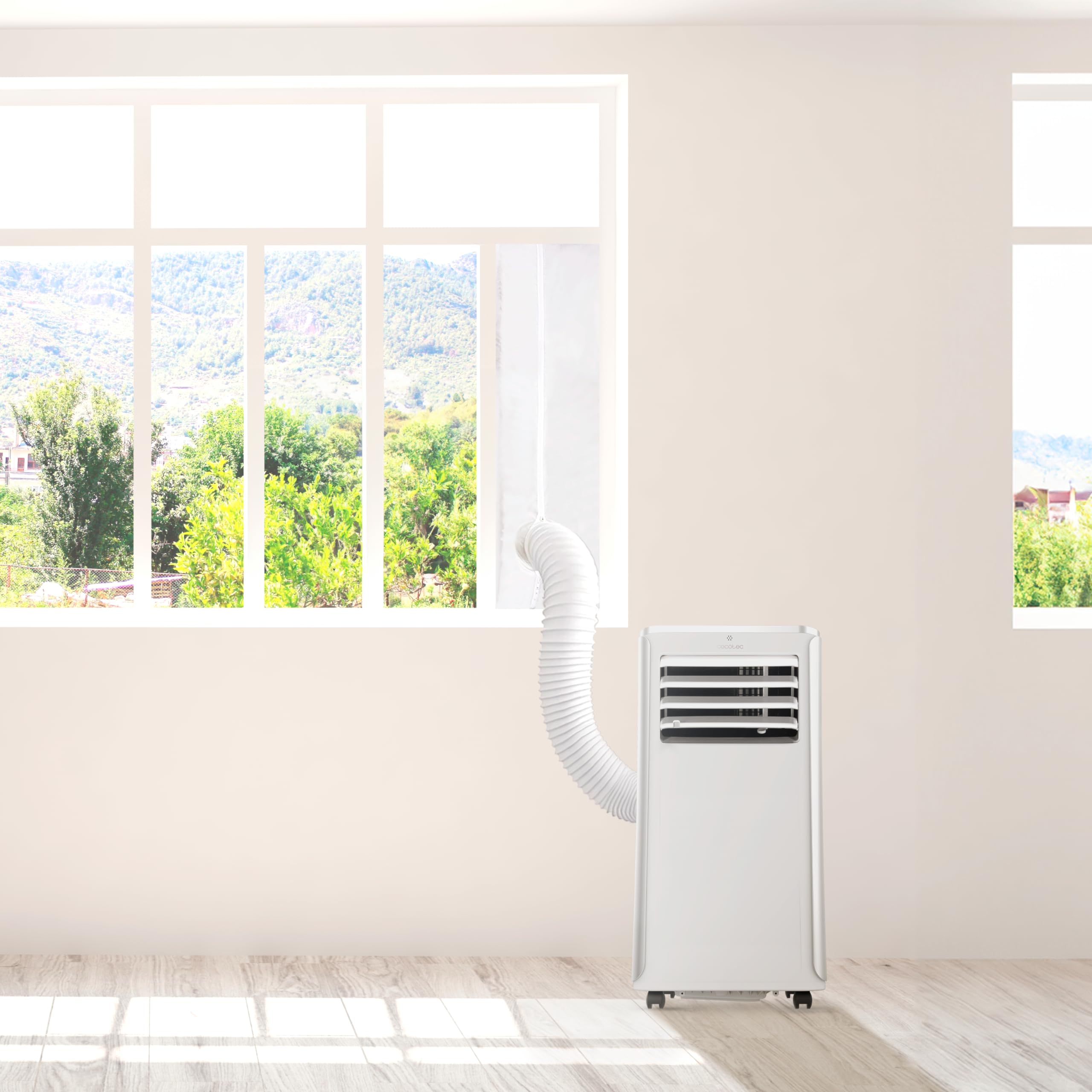 Cecotec Acople Cubierta Aislante Universal de Ventanas Oscilobatiente para Aire Acondicionado Portátil 400cm 100% Poliéster, Resistencia y Durabilidad, Aisla del Exterior, Cremallera y Cinta Adhesiva — view 7
