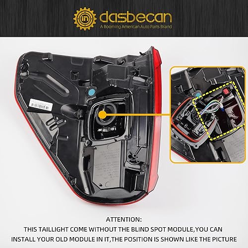 Miniatura 6 de Dasbecan Luz trasera lateral derecha del pasajero compatible con Ford F150 King Ranch 2021 2022 2023  Lariat  Limited  Platino con ubicación de