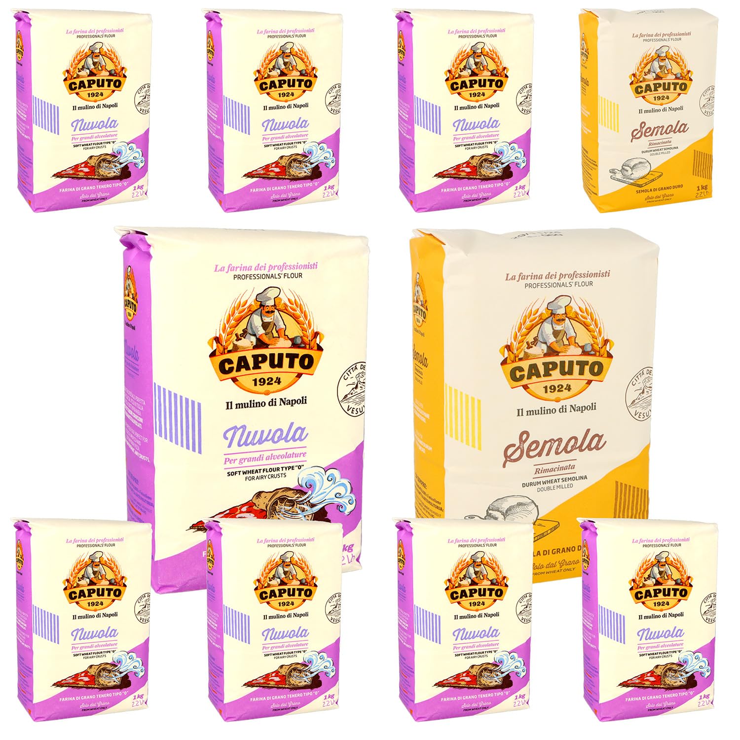Molino Caputo Pizzamehl - 8kg Nuvola und 2kg Semola