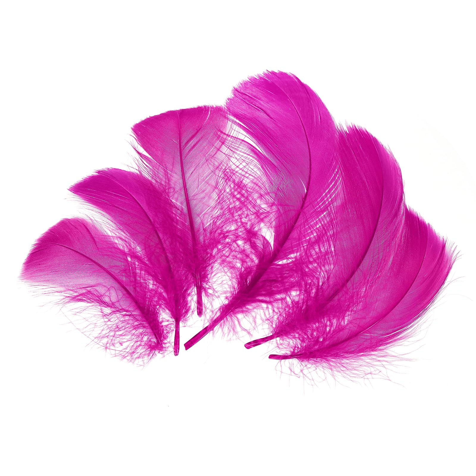 sourcing map 100Pcs Rose Red Craft Feathers, 3-6 Inch Colored Feathers for Crafting, Fluffy Feather Bulk for DIY Crafts, Dream Catcher Supplies, Wedding Party Decoration