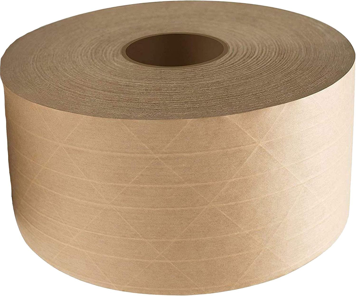 Reinforced Gummed Tape Brown Kraft Paper Roll Water Activated Packing Sealing 3 x 375 FT (70MM (2.75) x 375FT) Reinforcement Paper Tape Grade 233 (1 Pack)