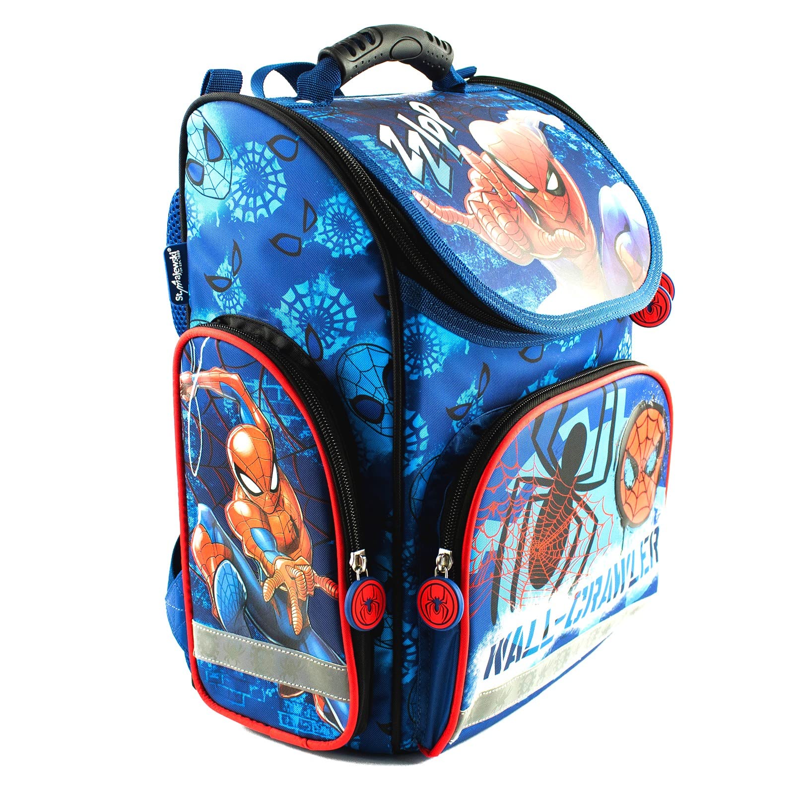 Spiderman Schulranzen Set 13-TLG. - Schultasche Jungen 1. Klasse - Grundschule Ranzen - Ergonomischer Schulrucksack