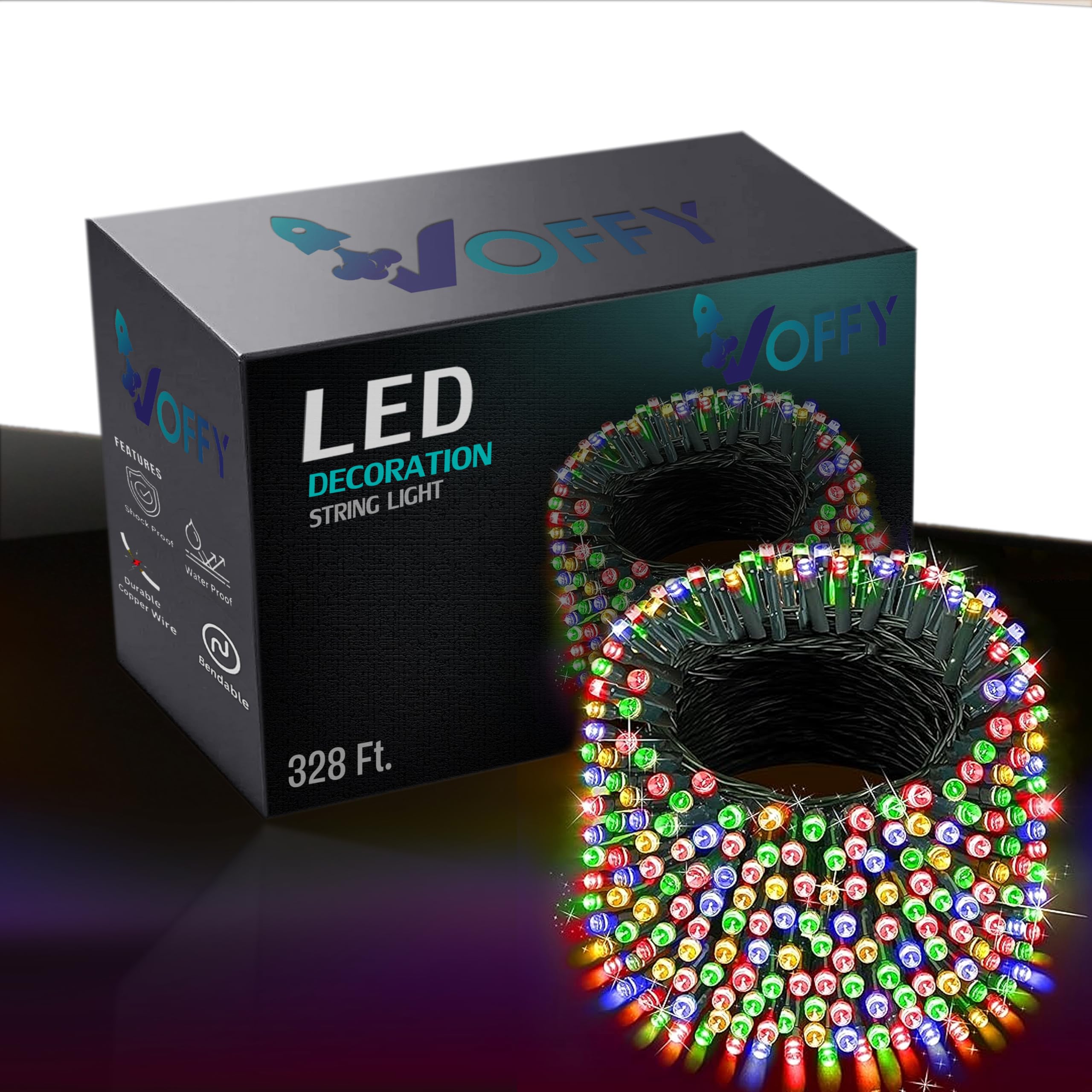 VOFFY Premium 100 Meter Serial String Led Light Home Decoration 328 Ft 500 LEDs Bulb 8 Function New Modes IP44 Waterproof for Indoor & Outdoor Diwali Home Decoration Lights (Multi-Color - 100 Meter) (B0DHDCBSW4) Amazon Price History, Amazon Price Tracker