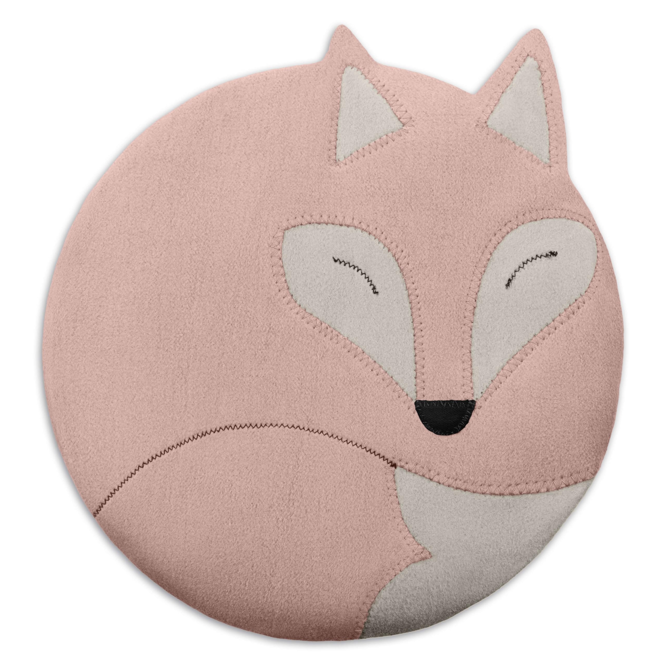 LESCHI Cuscino termico per microonde - In cotone bio con grano biologico - Cuscino riscaldante per dolori mestruali, alla pancia, schiena e zona lombare - Naturale, riutilizzabile - Volpe, roso