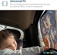 Vista 6 de Parasol para ventanas de coche para bebé - Cubierta bloqueadora de sol y visera para ventanas laterales de coche - Protector de escudo - Parasoles