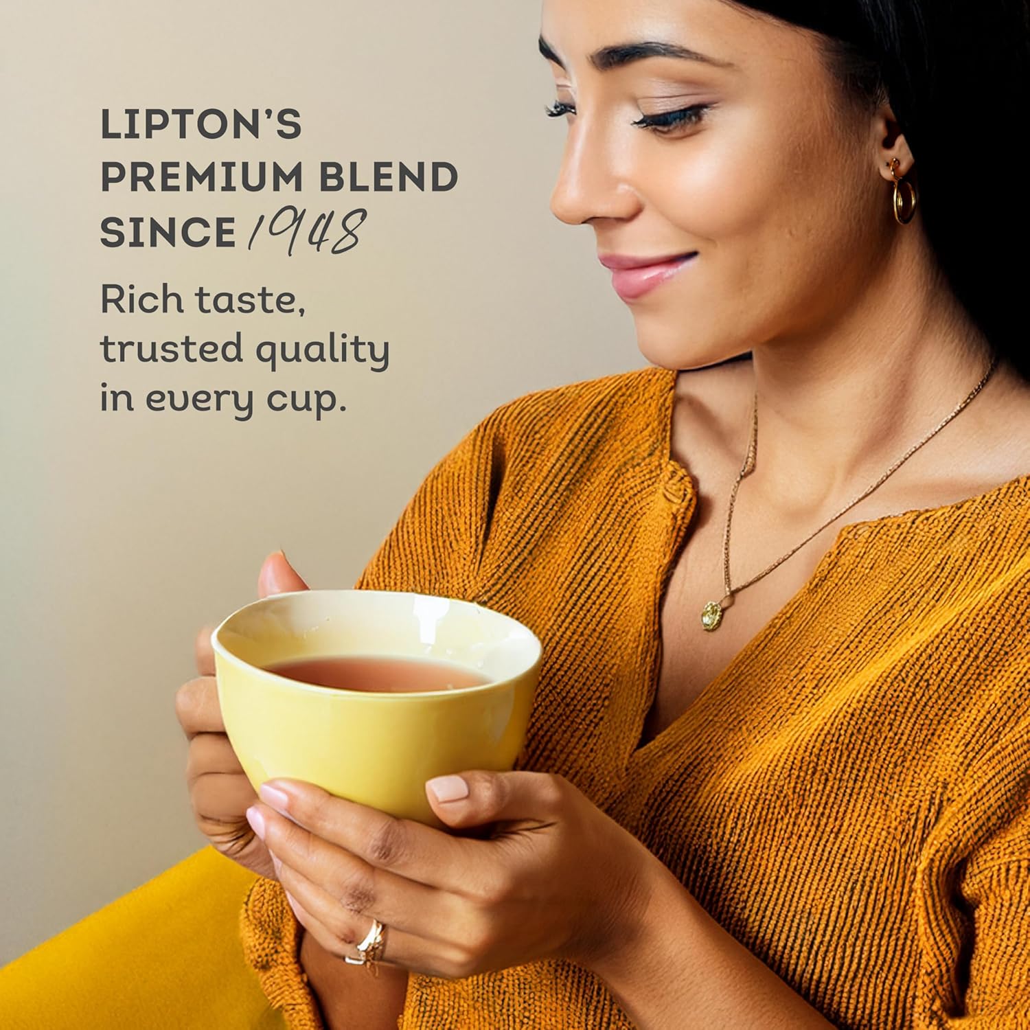 Lipton Yellow Label International Blend | Strong Black Tea | Danedar | Loose Tea with Bigger Granules | Bold & Rich Flavor For Tea Lovers | 475g
