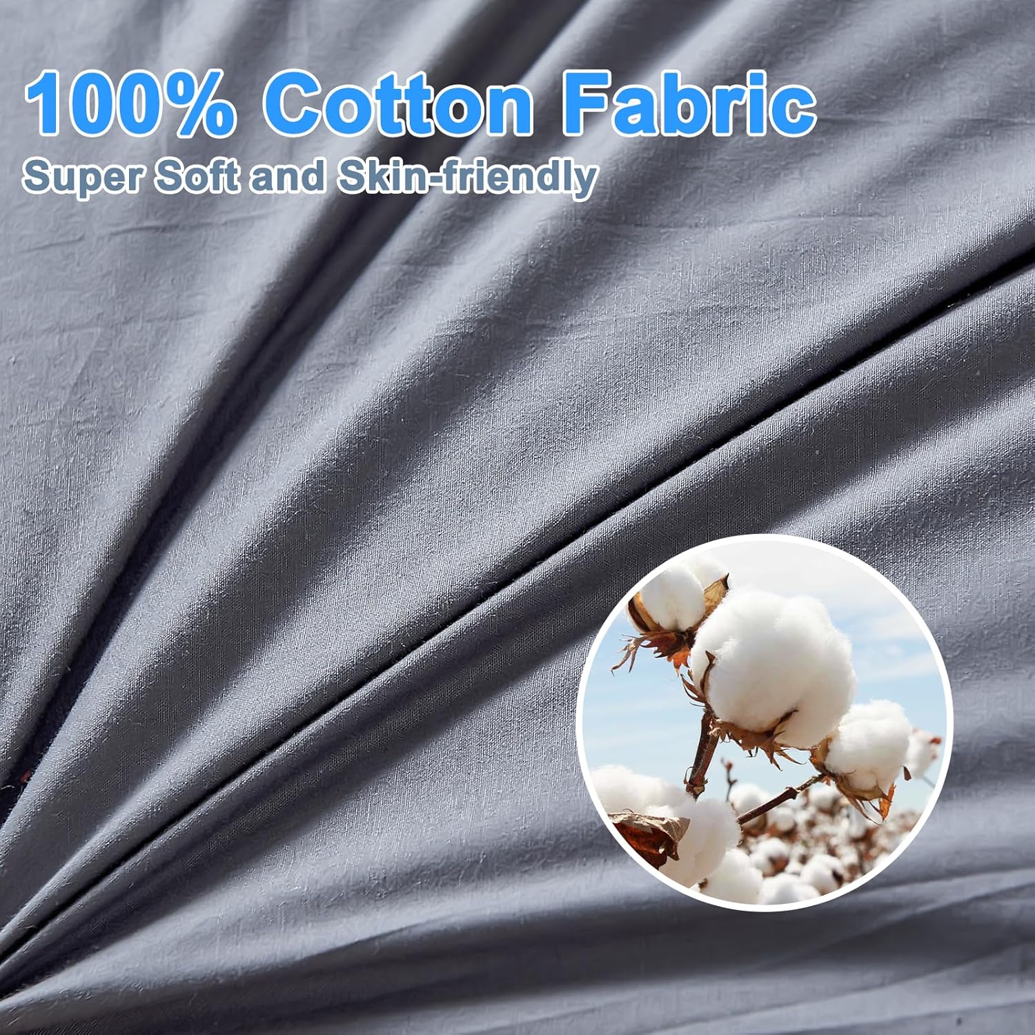 YOUR MOON Extra Soft Support Pillows Standard Size, Luxury Fluffy Down Alternative Pillow for Sleeping, Medium Thick Pillows, 100% Cotton Shell Bed Pillow (Gray) - Image 2