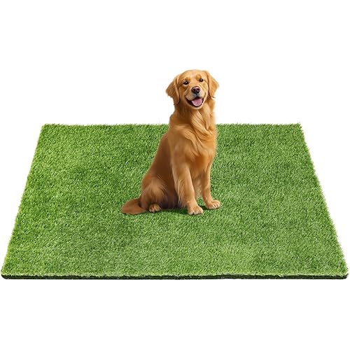 48" x 32" Fake Grass Mat for Dogs, Premium Washable Artificial Turf Grass Rug for Patio Lawn Balcony Door Pet Pee Potty Training
