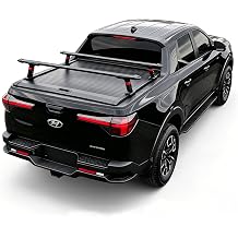 Retractable Hard Tonneau Cover with Rack for Hyundai Santa Cruz 2021-2026, Truck Bed with Rack Cross Bars Roof, T-Slots, Black, Hauling Accessories for Travel and Camping Key Lock