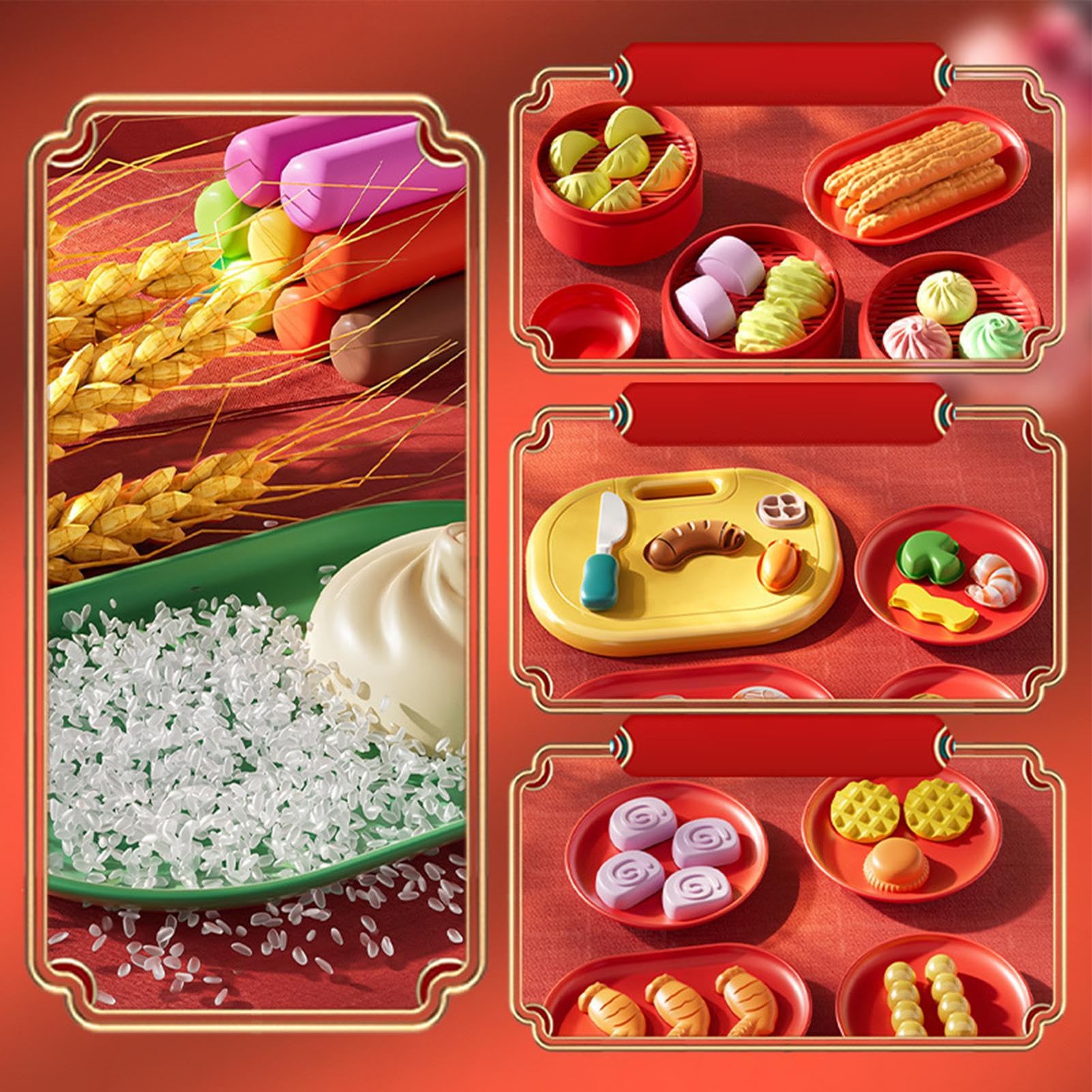 Coffret Pâte À Modeler Artisanat DIY Sur Le Thème De La Cuisine Chinoise