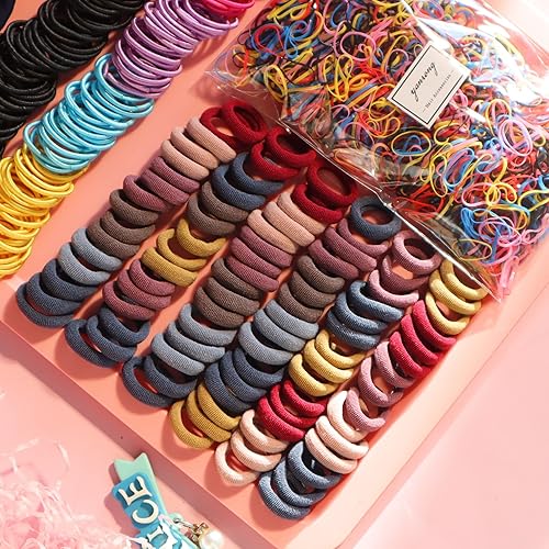 Miniatura 6 de Juego de accesorios para el cabello - Coleteros, lazos elásticos sin delinear, cintas, sujetadores de cola de caballo, bandas de goma para niñas,