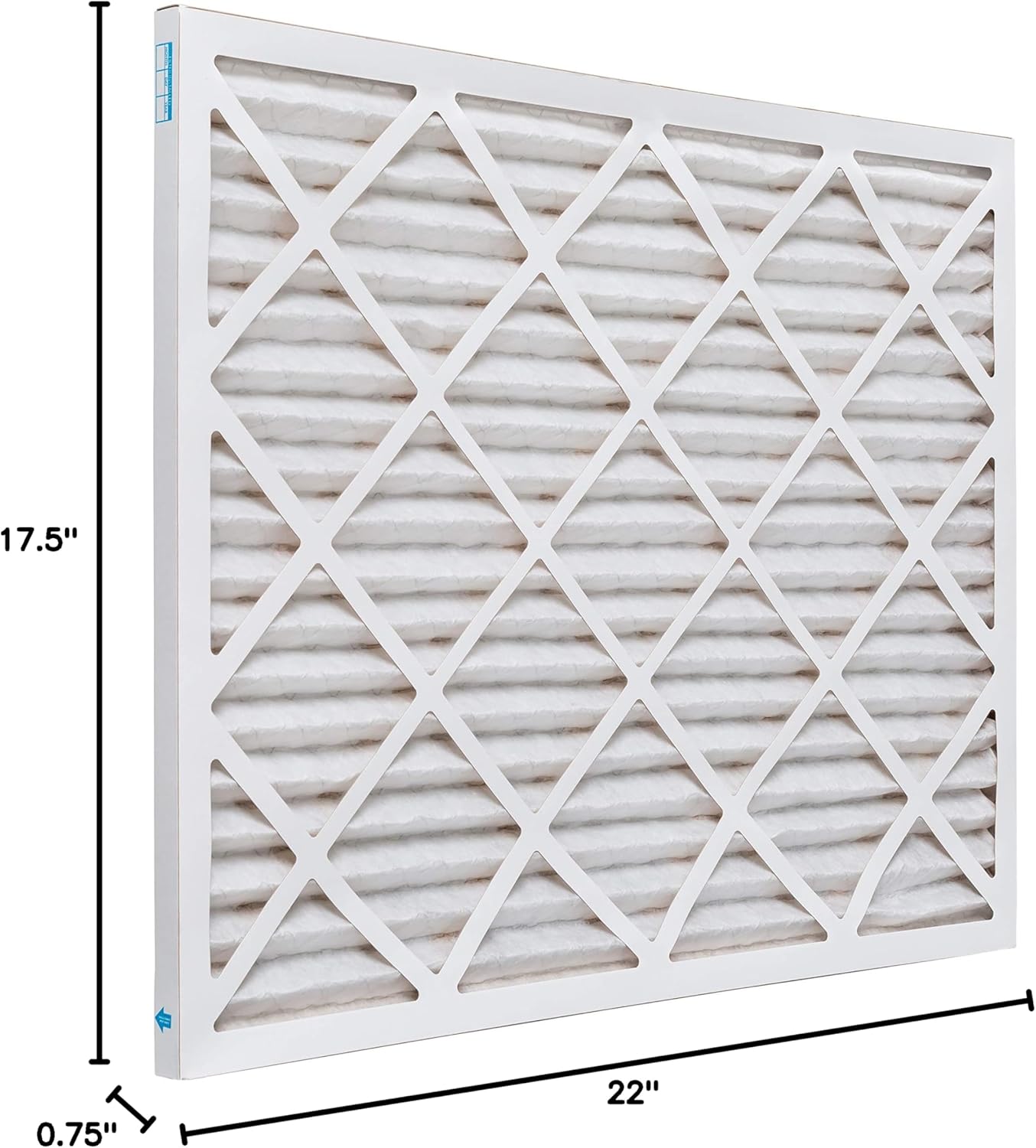 Aerostar 18x22x1 MERV 11 Pleated Air Filter, Allergy and Pet Dander Protection (4 Pack), Actual Size: 17.5x21.5x0.75
