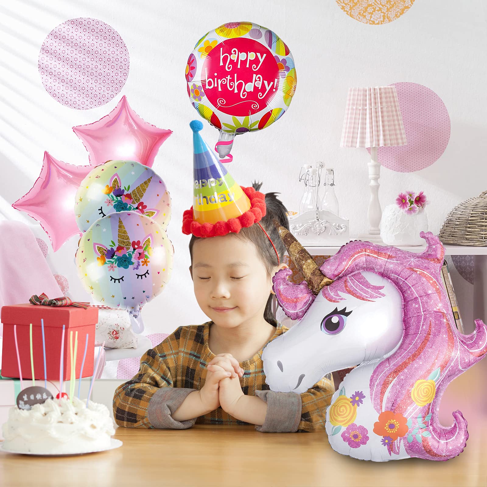 Amazon | 誕生日 飾り付け 数字 バルーン 女の子 40インチ クラウン
