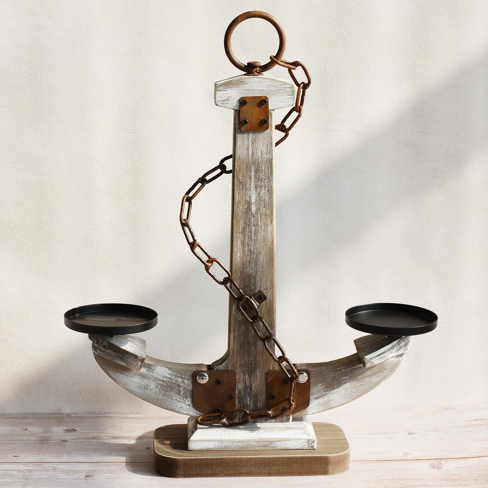 Curated visual reference: Gallery Detail: Amazon Com Wooden Anchor Candle Holder Coastal Decor Lake House