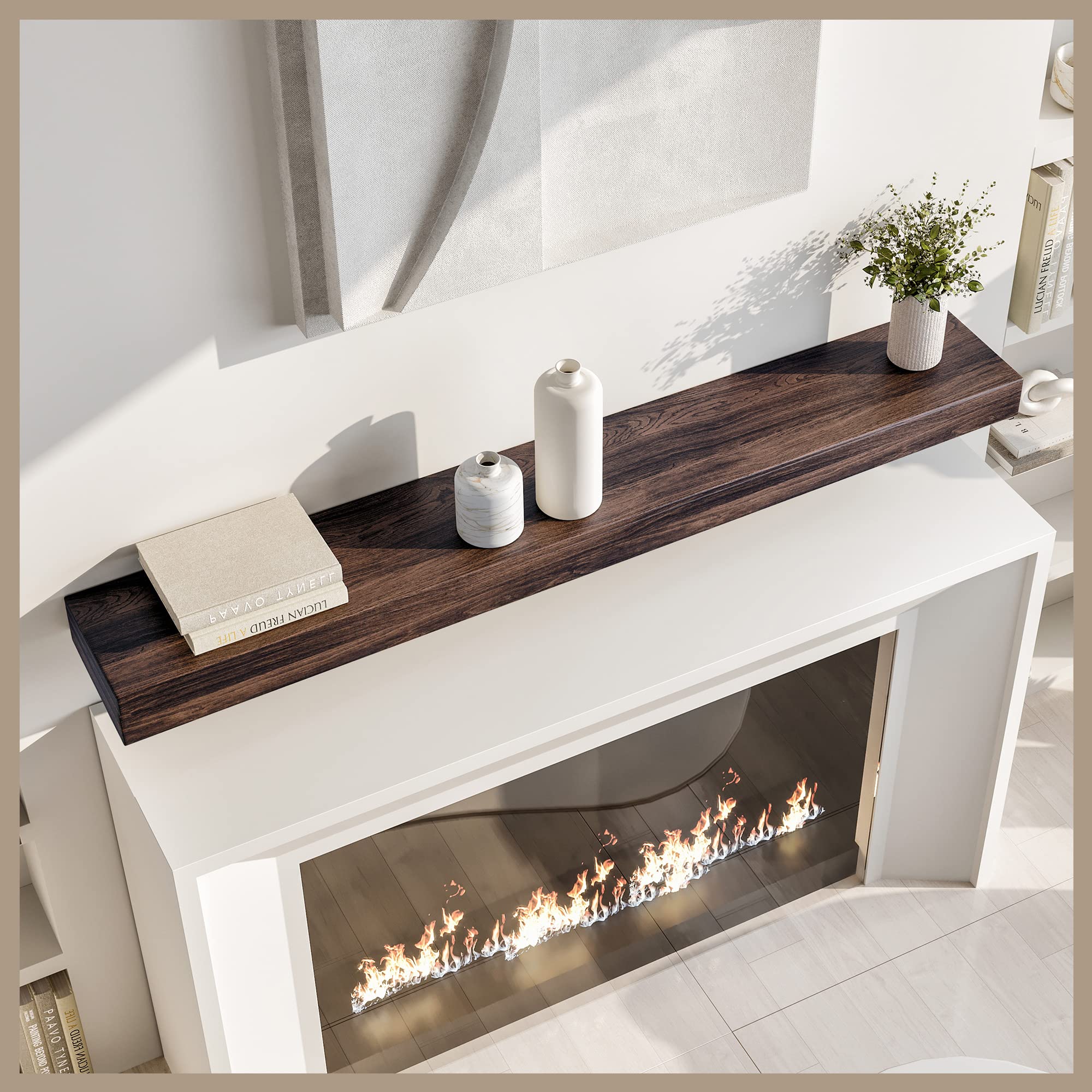 Buy Avana Fireplace Mantel Shelf 60 Inch Solid Wood Mantles for Over