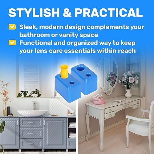 Miniatura 6 de Paquete de 2 Soporte de ayuda para lentes de contacto + herramienta de lente de contacto sin ventilación, soporte duradero que se adapta a dos