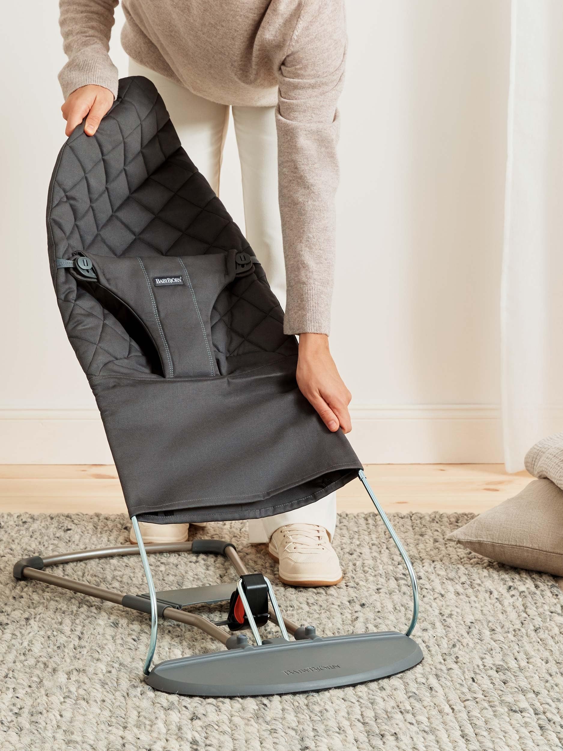 BabyBjörn Transat Bliss, Tissé, Matelassage classique, Anthracite