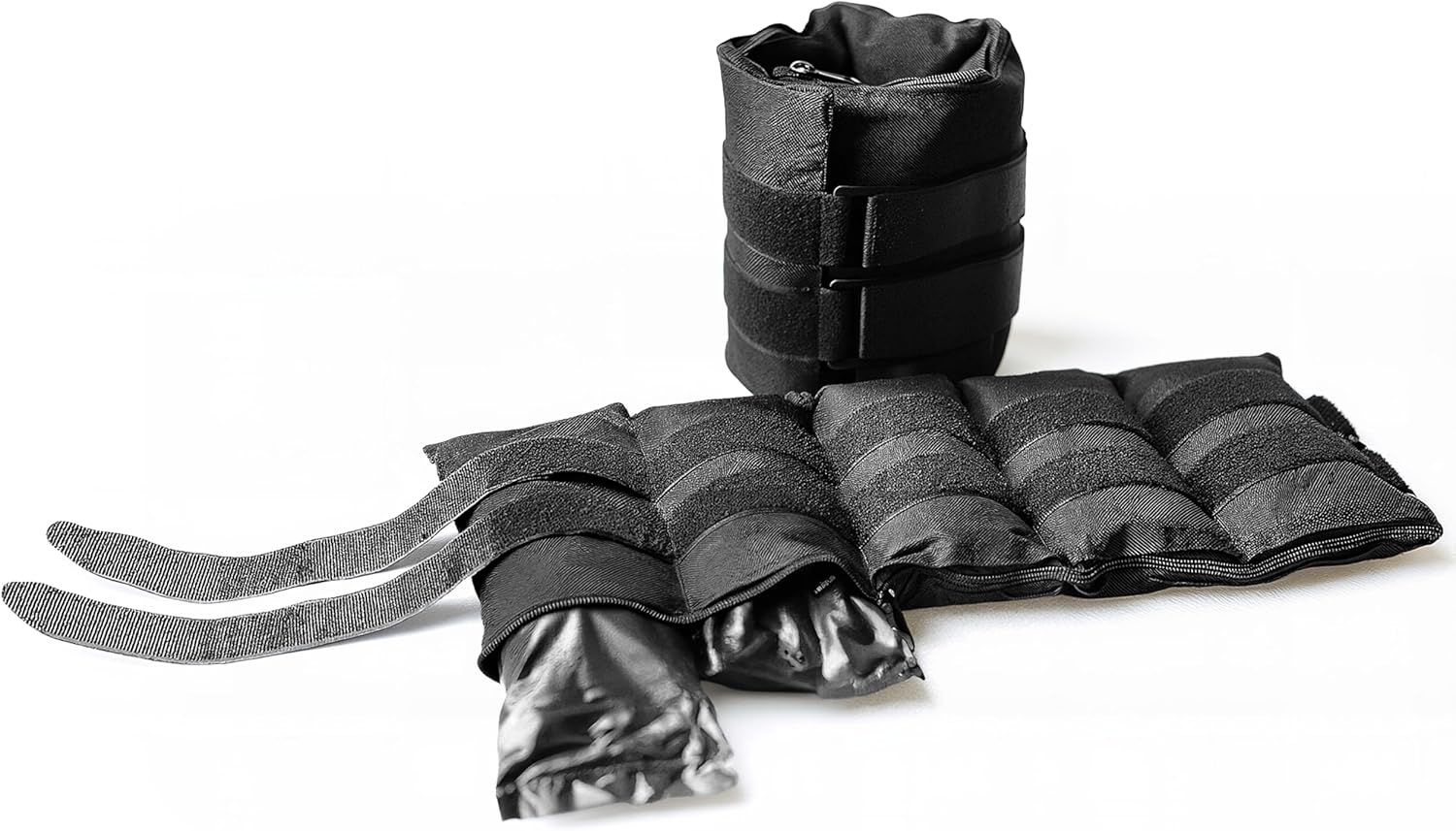 cap barbell adjustable ankle weights |10-20lb pair | black 20-pounds