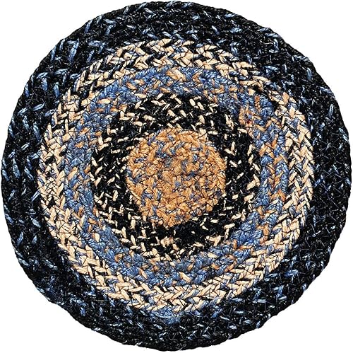 IHF Decoración para el hogar, colección trenzada de alta calidad, estilo primitivo, rústico, campestre, de granja, yutealgodón, 30 días sin riesgo,