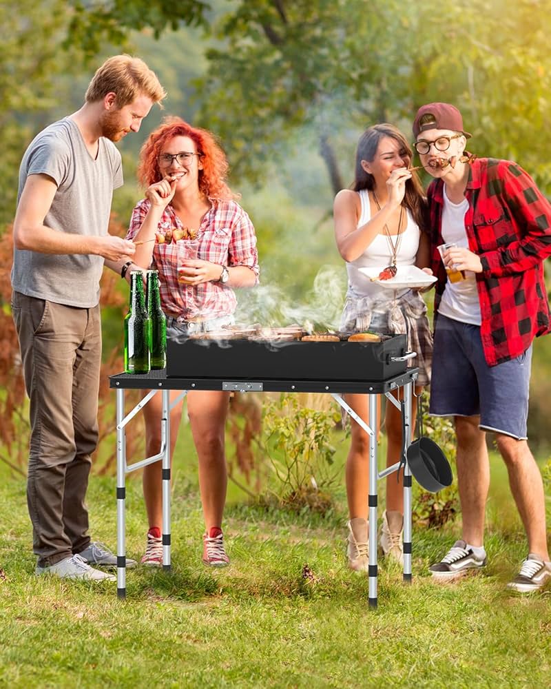 UL カーボンテーブル　MOUNT DIMENSION Amazon.com: Sportneer Folding Table, 3 Heights Camping Table