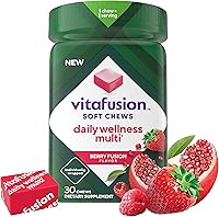 Vitafusion Soft Chews Daily Wellness Multi Berry Fusion: Individually Wrapped Adult Chewable Multivitamins, 30 Chews 30-Day Supply