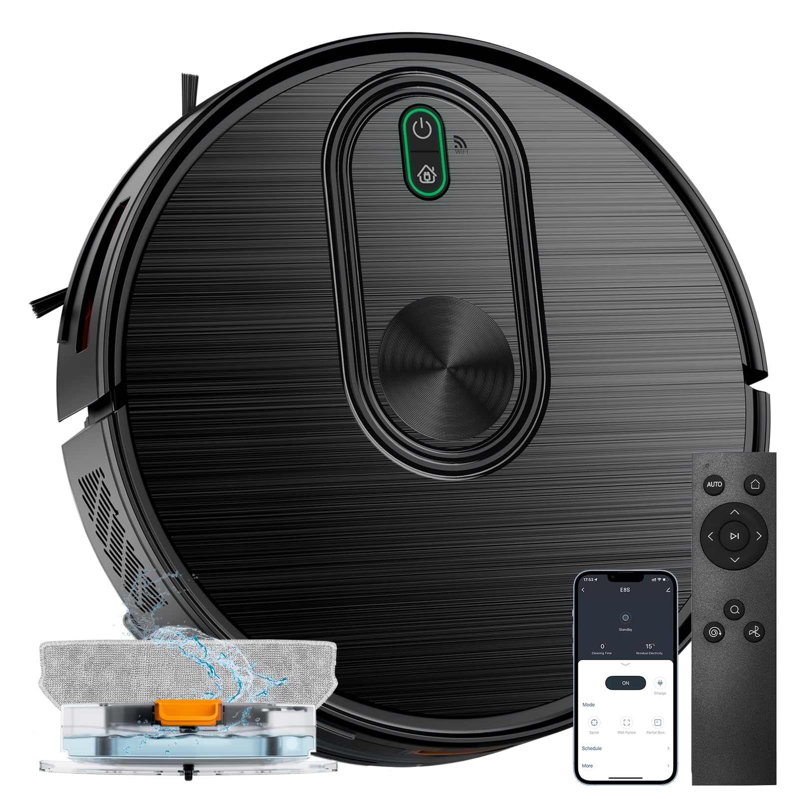Photo 1 of XIEBro 2 in 1 Robot Vacuum and Mop Combo, 6500Pa Suction, Robotic Vacuum Cleaner with 200 Min Runtime, Self-Charging, App/Alexa/Voice Control, Ideal for Hard Floor, Pet Hair, Carpet