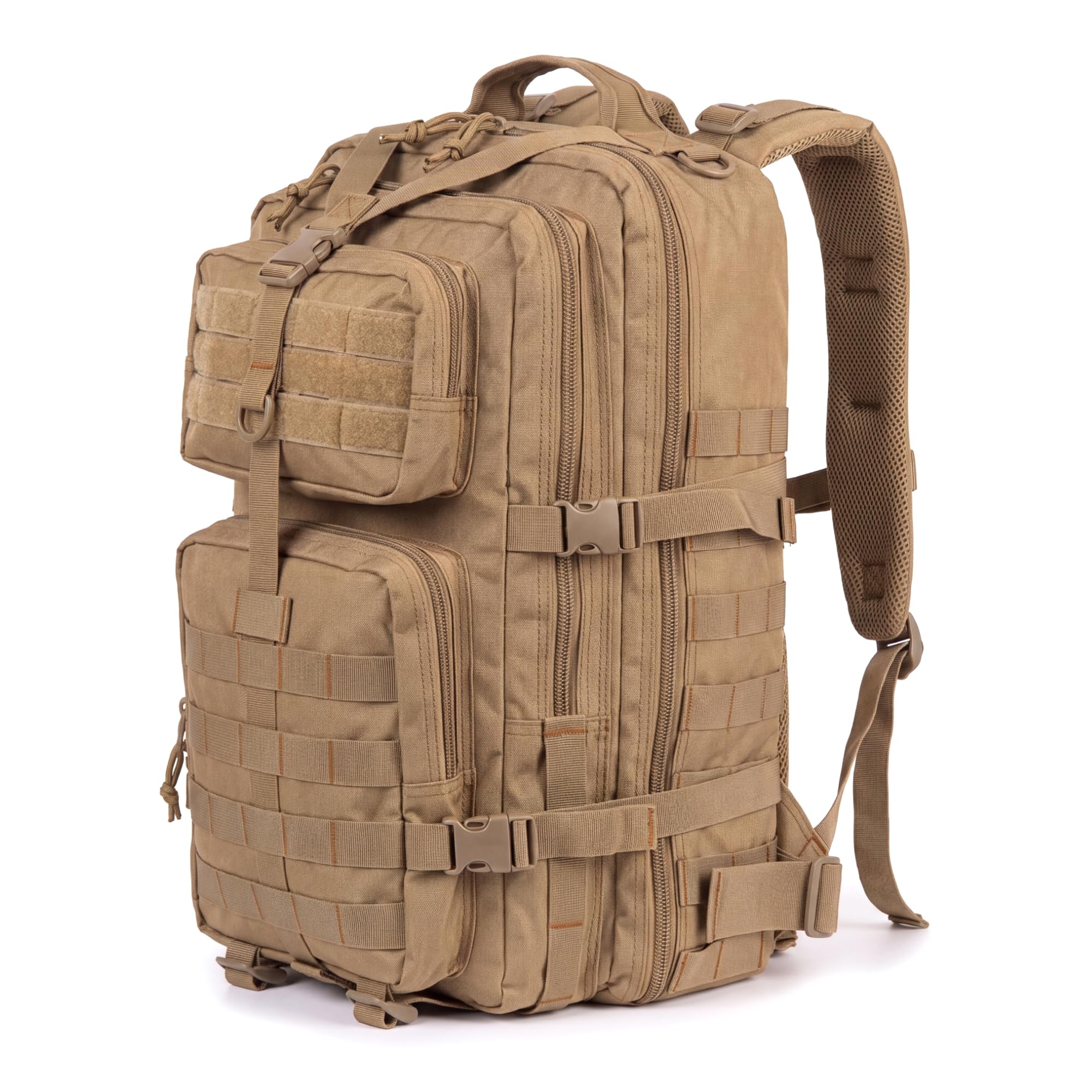 TAISSU - Zaino Tattico Militare RANGER - 45L - Cachi - CrossTraining | ideale per Palestra, CrossFit, Viaggi o Campeggio, Impermeabile e Resistente, Scomparti Multipli, Tasca Scarpe