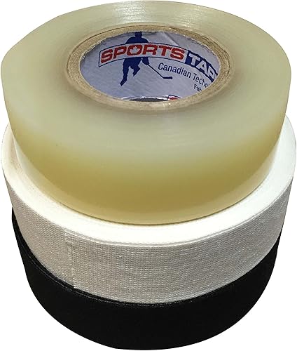 Miniatura 9 de sports tape White Hockey Tape, 6 Rolls, 1 Inch Wide, 20 Yards Long (Cloth)