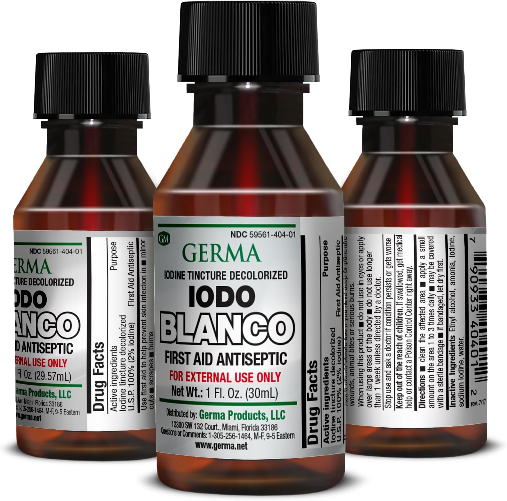 GERMA Decolorized Iodine Tincture, Liquid - 1oz