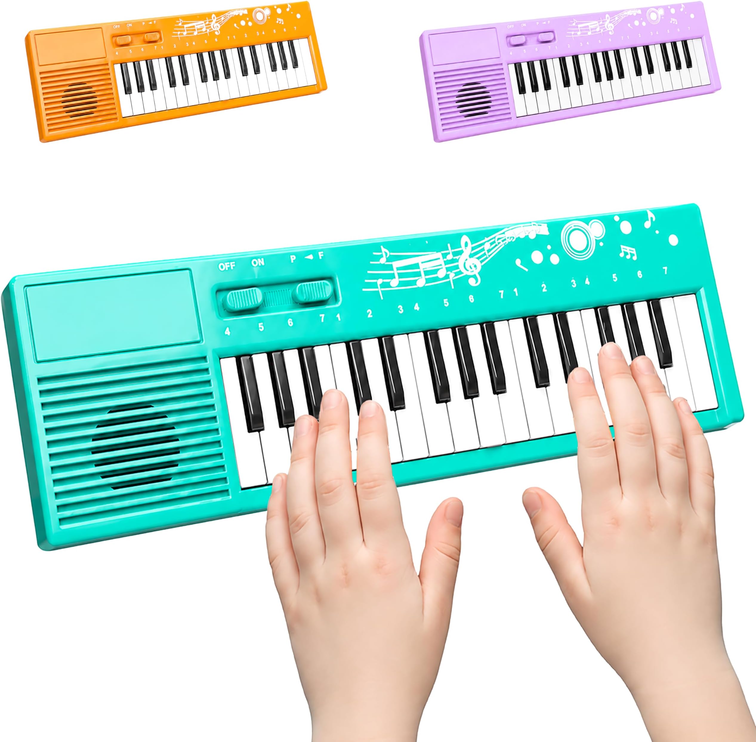 VGRASSP 32 Keys Multifunction 32 Different Melody Sound Electronic Keyboard Mini Piano Toy for Kids and Teenagers - Early Learning Portable Musical Instrument - Multicolor (Color As Per Stock)
