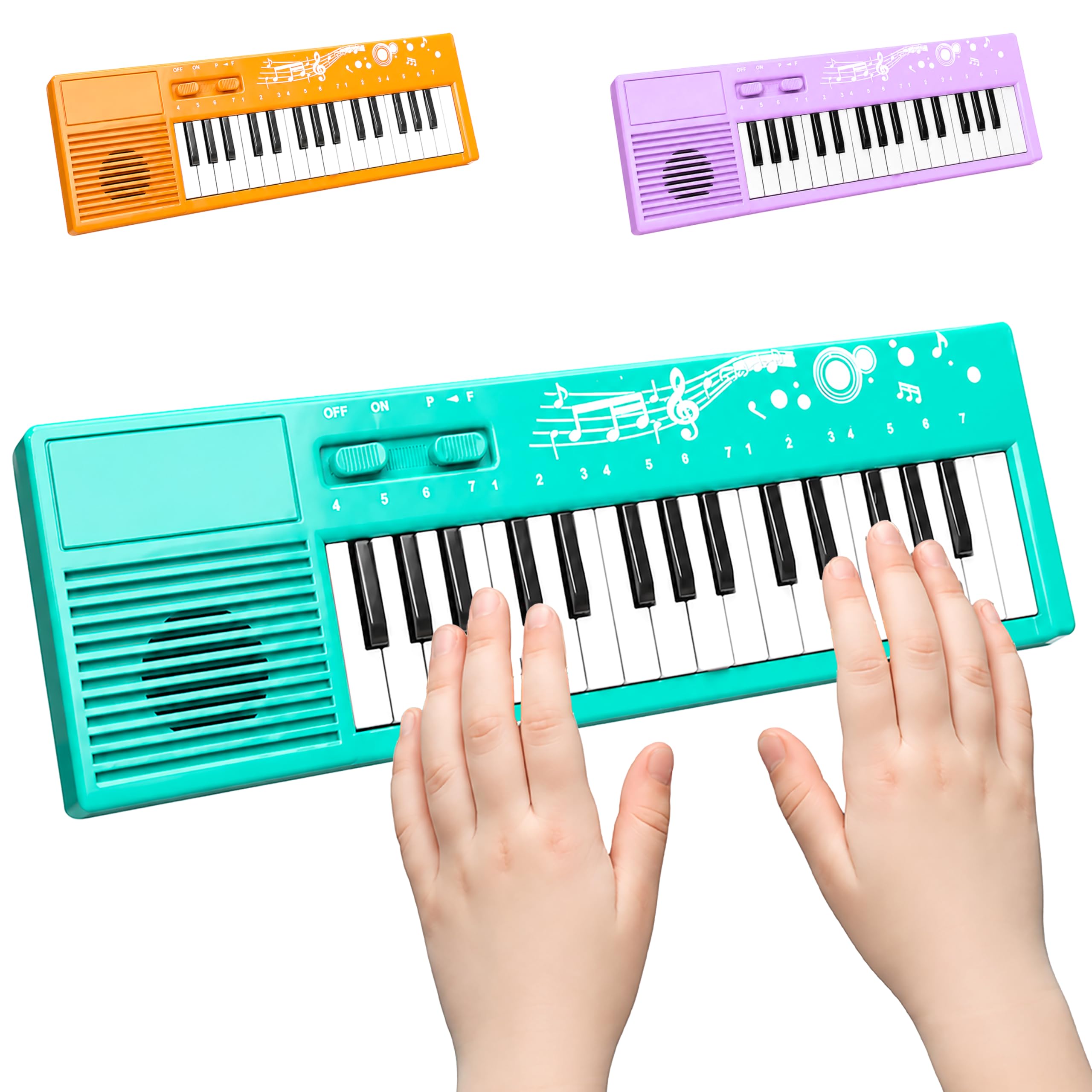 VGRASSP 32 Keys Multifunction 32 Different Melody Sound Electronic Keyboard Mini Piano Toy for Kids and Teenagers - Early Learning Portable Musical Instrument - Multicolor (Color As Per Stock)-image-9