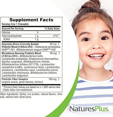 Miniatura 4 de NaturesPlus - Probiótico Animal Parade, bayas mixtas, 30 masticables, suplemento de digestión para niños, apoya la salud intestinal y la función